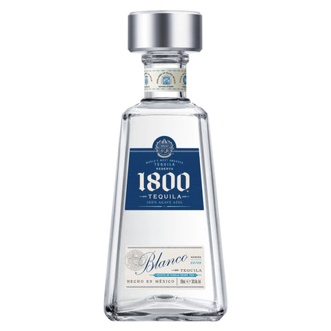 1800 Tequila bottle on a white background