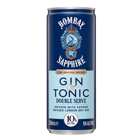 Bombay G&T Double Serve 10% Cans 250mL
