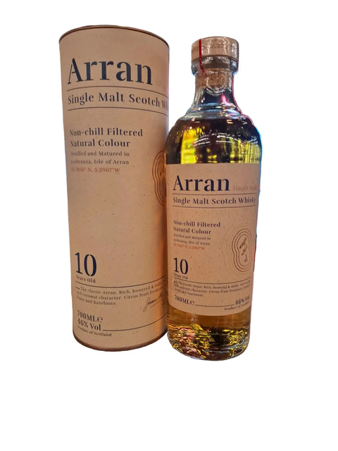 Arran 10 Year old with package on white