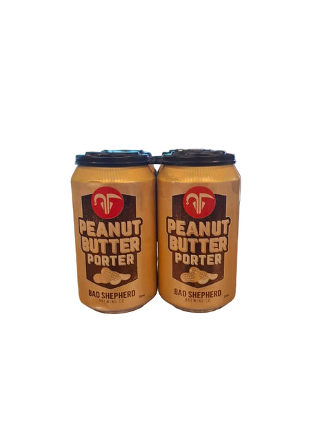 Bad Shepherd Peanut Butter Porter 4 pack on white