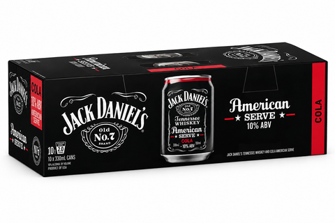 J/Daniel Amer SRV & Cola 10PK 250mL on white background