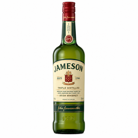 Jameson Irish Whiskey 40% 700mL on white background