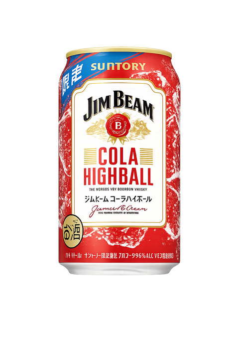 Jim Beam Highball Cola 6% 350mL on white background