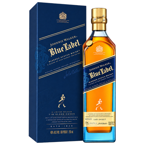 Johnnie Walker Blue Label Tiffany 40% 700mL on white background