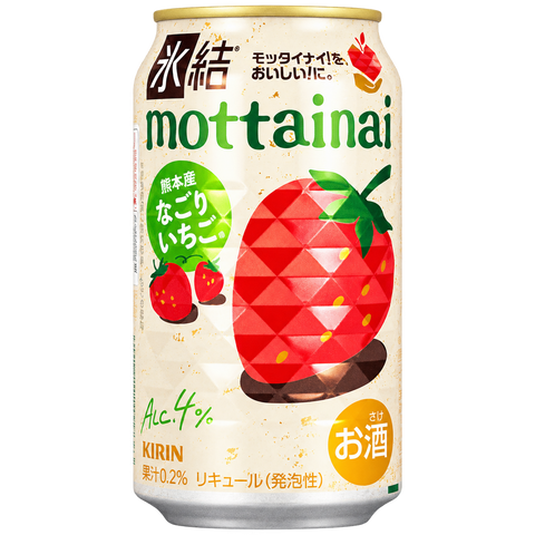 Kirin Hyoketsu Mottainai Strawberry Premix 4% 350mL on white background