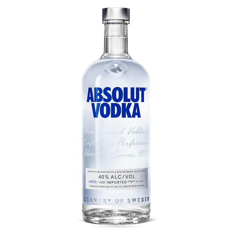 Sessions Box Hill Absolut Vodka 1L on white background