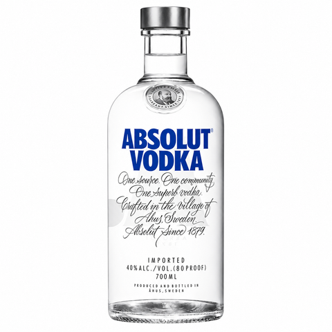 Sessions Box Hill Absolut Vodka 40% 700mL on white background