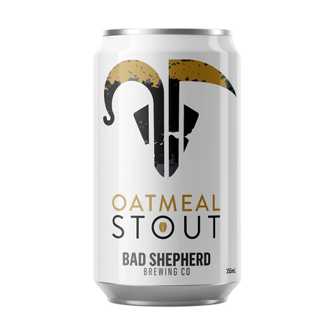 Sessions Box Hill Bad Shepherd Oatmeal Stout 5.1% 355ml on white background