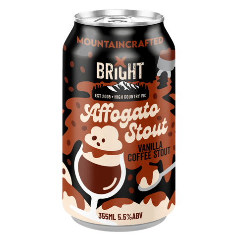 Sessions Box Hill Bright Brewery Affogato Stout 5.5% 355mL on white background