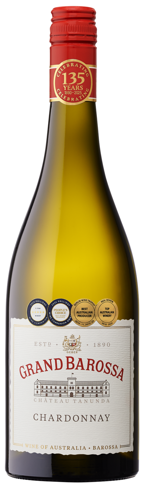 Sessions Box Hill Chateau Tanunda Grand Barossa Chardonnay 750mL on white background