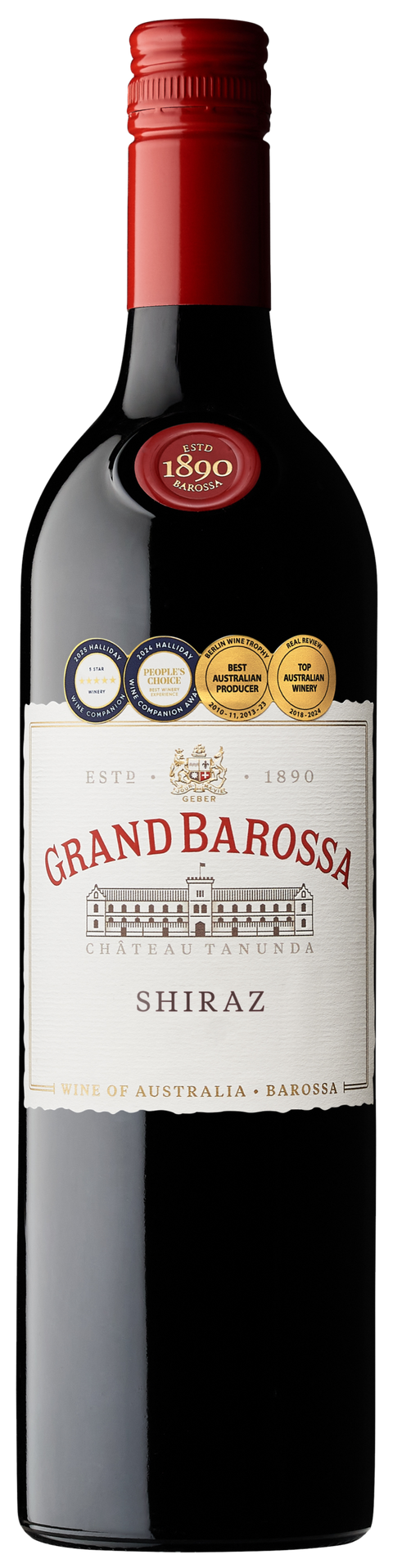 Sessions Box Hill Chateau Tanunda Grand Barossa Shiraz 750mL on white background