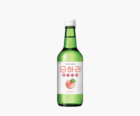 Sessions Box Hill Chum Churum Soju Peach 12% 360mL on white background