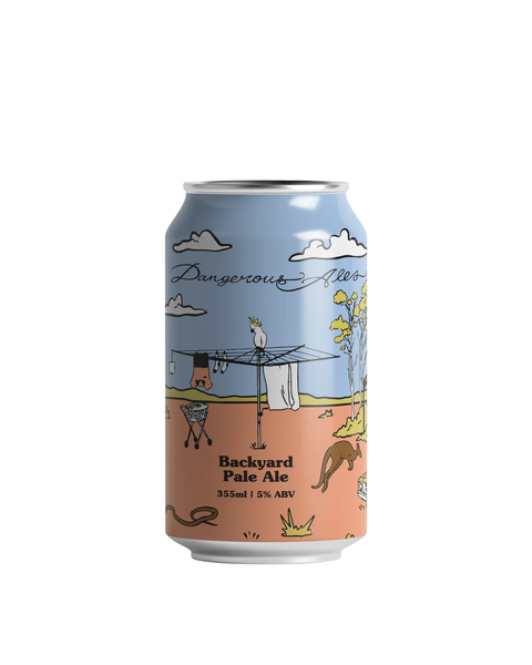 Sessions Box Hill Dangerous Ales Backyard Pale 5% 355mL on white background