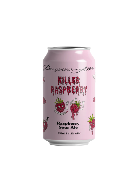 Sessions Box Hill Dangerous Ales Killer Raspberry 4.2% 355mL on white background