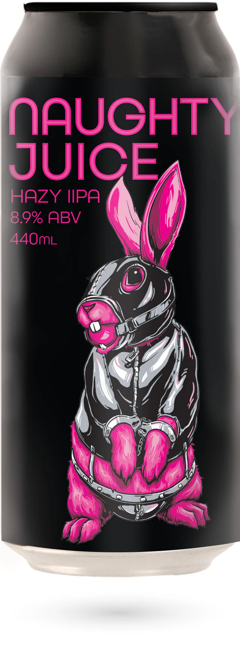 Sessions Box Hill Double Vision Naughty Juice Hazy IIPA 8.9% 440mL on white background