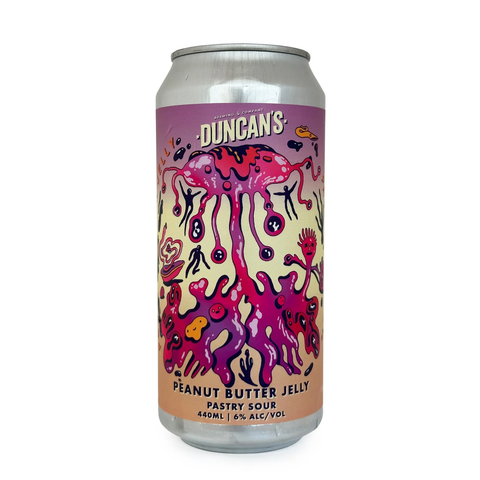 Sessions Box Hill Duncans Peanut Butter Jelly Pastry Sour 6% 440mL on white background