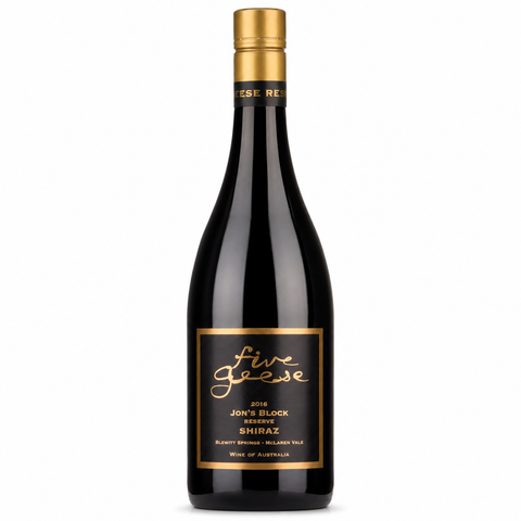 Sessions Box Hill Five Geese Shiraz Jon's Block 750mL on white background