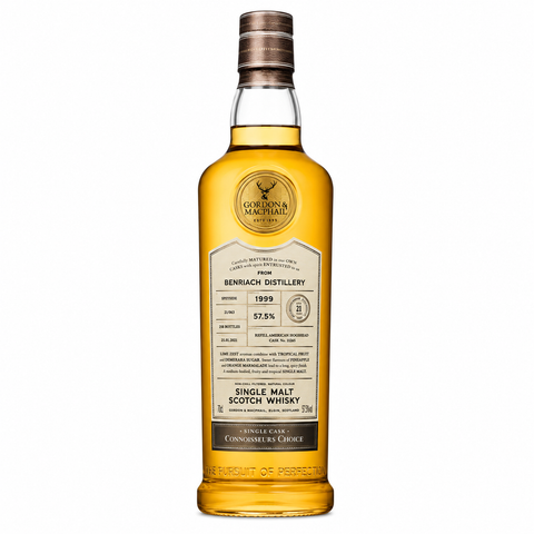 Sessions Box Hill G&M Connoisseurs Choice BenRiach 99 57.5% 700mL on white background