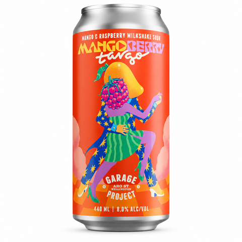 Sessions Box Hill Garage Project Mangoberry Tango 8% 440mL on white background