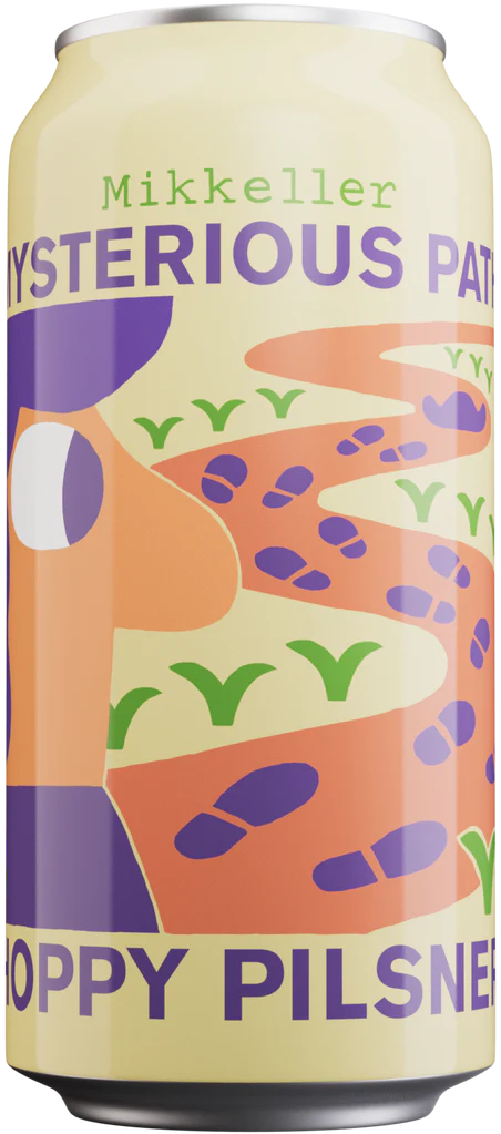Sessions Box Hill Garage Project Mikkeller Mysterious Path Hoppy Pilsner 4.7% 440mL on white background