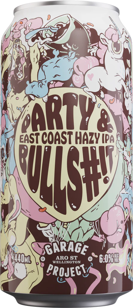 Sessions Box Hill Garage Project Party & Bullsh*t E/Coast HIPA 6% 440mL on white background