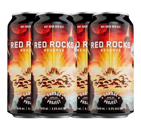 Sessions Box Hill Garage Project Red Rocks Reserve Red Ale 6.5% 440mL on white background