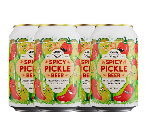 Sessions Box Hill Garage Project Spicy Pickle 4.3% 330mL on white background