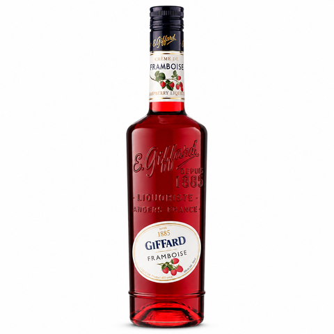 Sessions Box Hill Giffard Raspberry Liqueur (Framboises) Creme de Fruits 700mL on white background