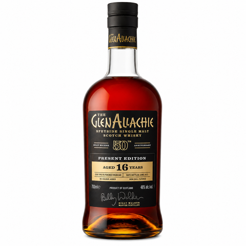 Sessions Box Hill GlenAllachie 16YO 50th Present 48% 700mL on white background