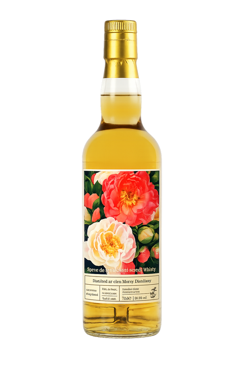 Sessions Box Hill Glen Moray 16 Year Old Speyside Single Malt 50.3% 750mL on white background