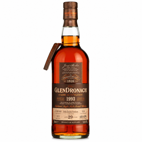 Sessions Box Hill Glendronach PX Cask 29YO 52.4% 700mL on white background