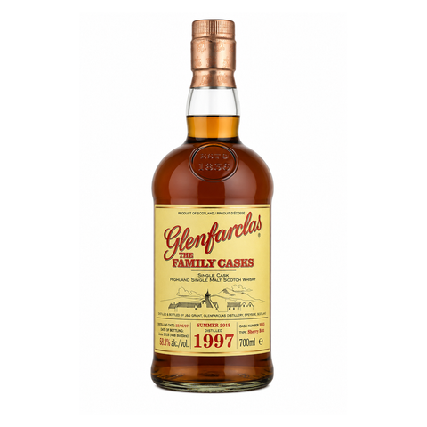 Sessions Box Hill Glenfarclas Family Cask 1997 Single Malt 58.8% 700mL on white background