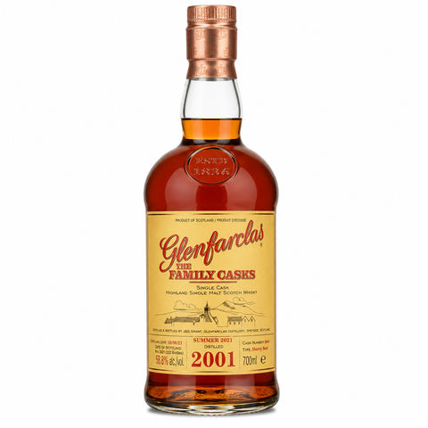 Sessions Box Hill Glenfarclas Family Cask 2001 Single Malt 58.8% 700mL on white background