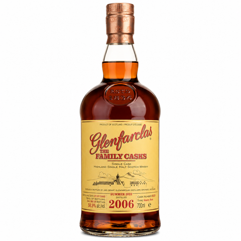 Sessions Box Hill Glenfarclas Family Cask 2006 Single Malt 58% 700mL on white background