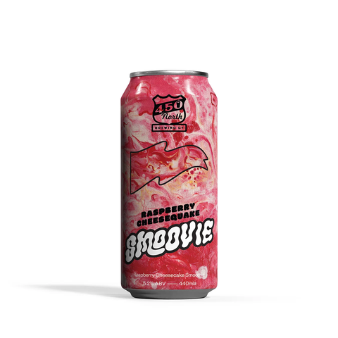 Sessions Box Hill Good Land Smoovie Raspberry Cheesecake 5.5% 440mL on white background