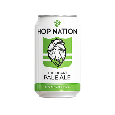 Sessions Box Hill Hop Nation Heart P/Ale 4.6% 355mL on white background