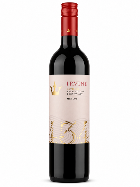 Sessions Box Hill Irvine Estate Altitude Merlot 750mL on white background