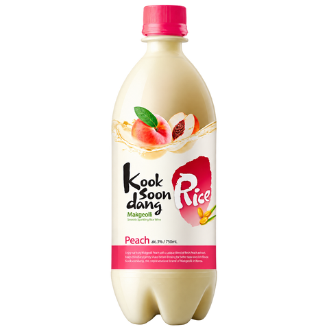 Sessions Box Hill Kooksoondang Rice Makgeolli Peach 750mL on white background
