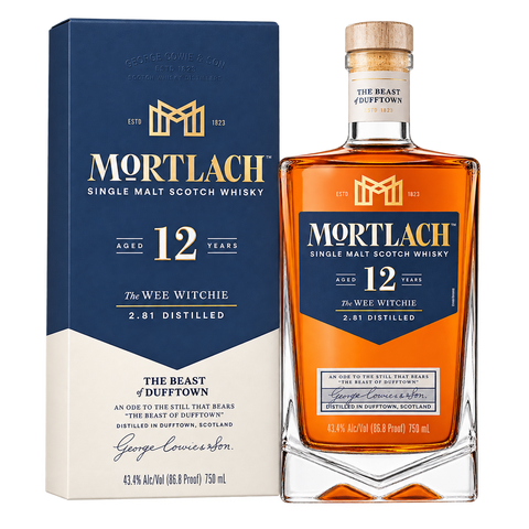 Sessions Box Hill Mortlach 12 Year Old Scotch Whisky 750mL on white background