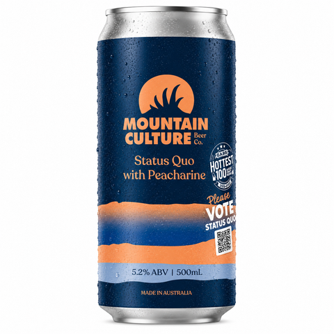 Sessions Box Hill Mountain Culture Status Quo Peacherine 5.2% 500mL on white background