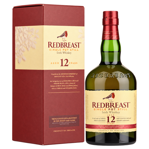 Sessions Box Hill Redbreast Irish Whiskey 12YO 58.1% 700mL on white background