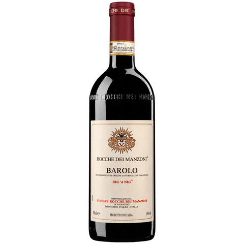 Sessions Box Hill Rocche dei Manzoni Barolo 750mL on white background