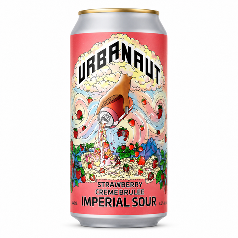 Sessions Box Hill Urbanaut Crème Brûlée Imperial Sour 9% 440mL on white background