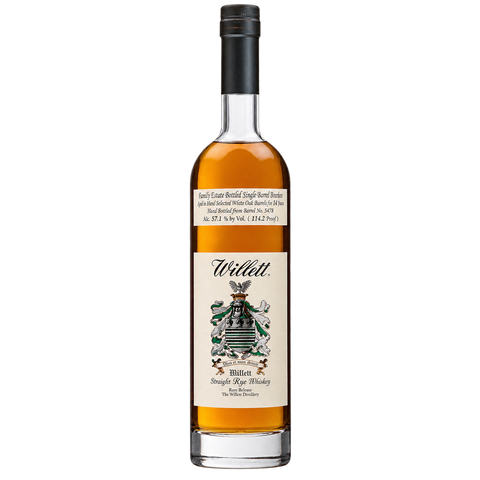 Sessions Box Hill Willett Rye Whiskey 4YO 750mL on white background