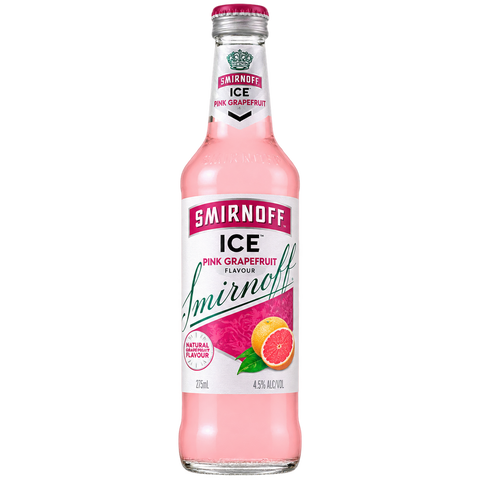 Smirnoff Ice Japan Pink Grapefruit 5% 275mL on white background