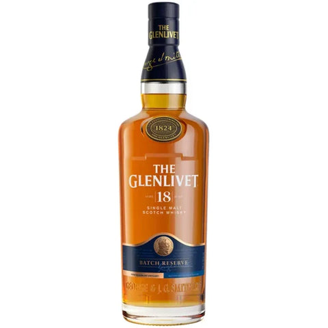 The Glenlivet 18 Year Old Batch Reserve bottle on white background